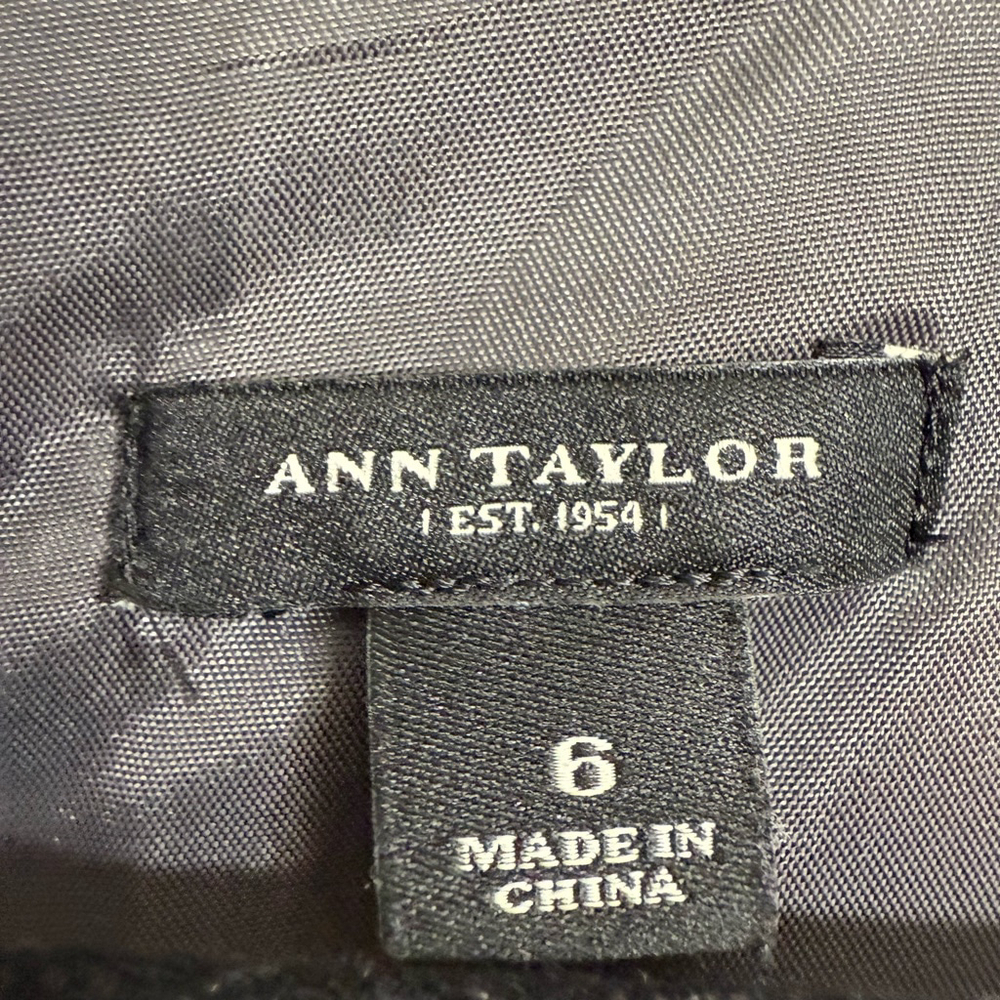 Ann Taylor Dress Size 6 Black Floral Print Sleeveless - Picture 9 of 9